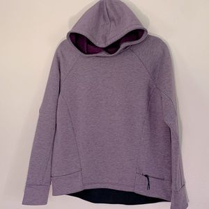 NWOT Lucy heathered dark lavender cowl neck pullover hoodie sweatshirt